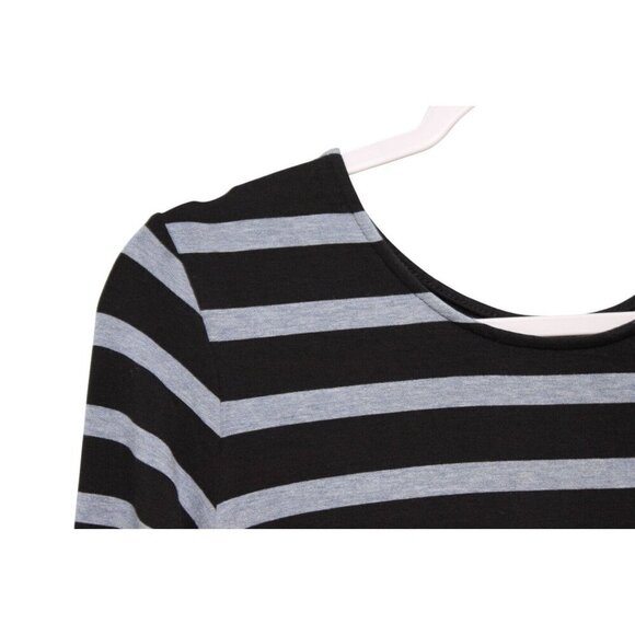 J Jill Wearever Collection Dress Medium Shift Striped Knit 3/4 Sleeve Stretch - Picture 4 of 13